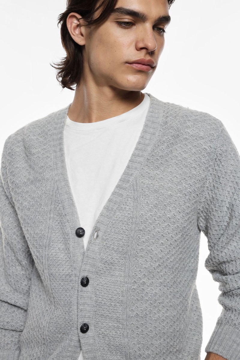 CARDIGAN CON SCOLLO A V E BOTTONI - IMPERIAL - immagine 2