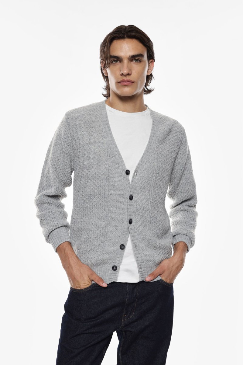 CARDIGAN CON SCOLLO A V E BOTTONI - IMPERIAL - immagine 3