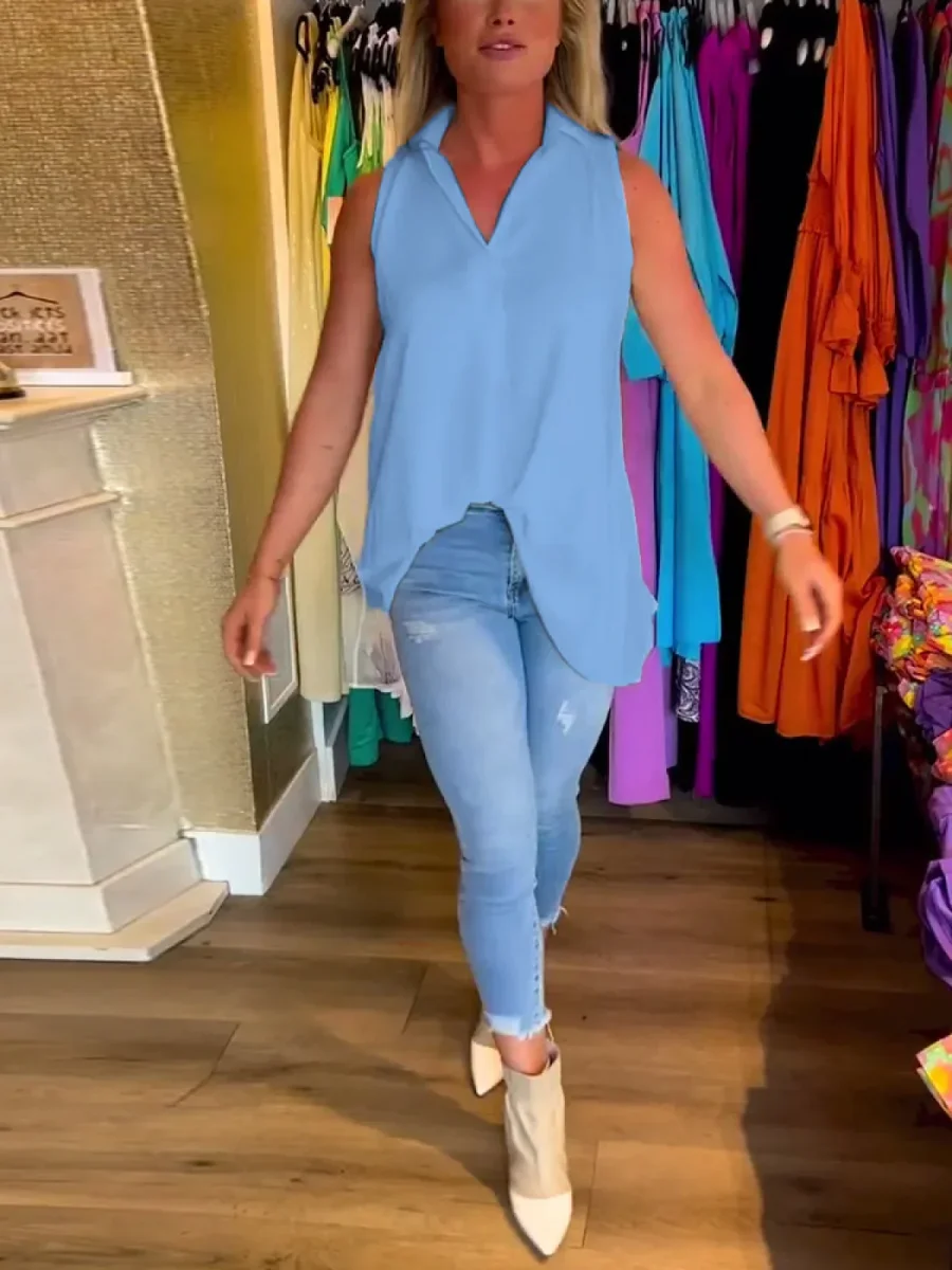 Ruth - Top Senza Maniche Con Volant - immagine 3