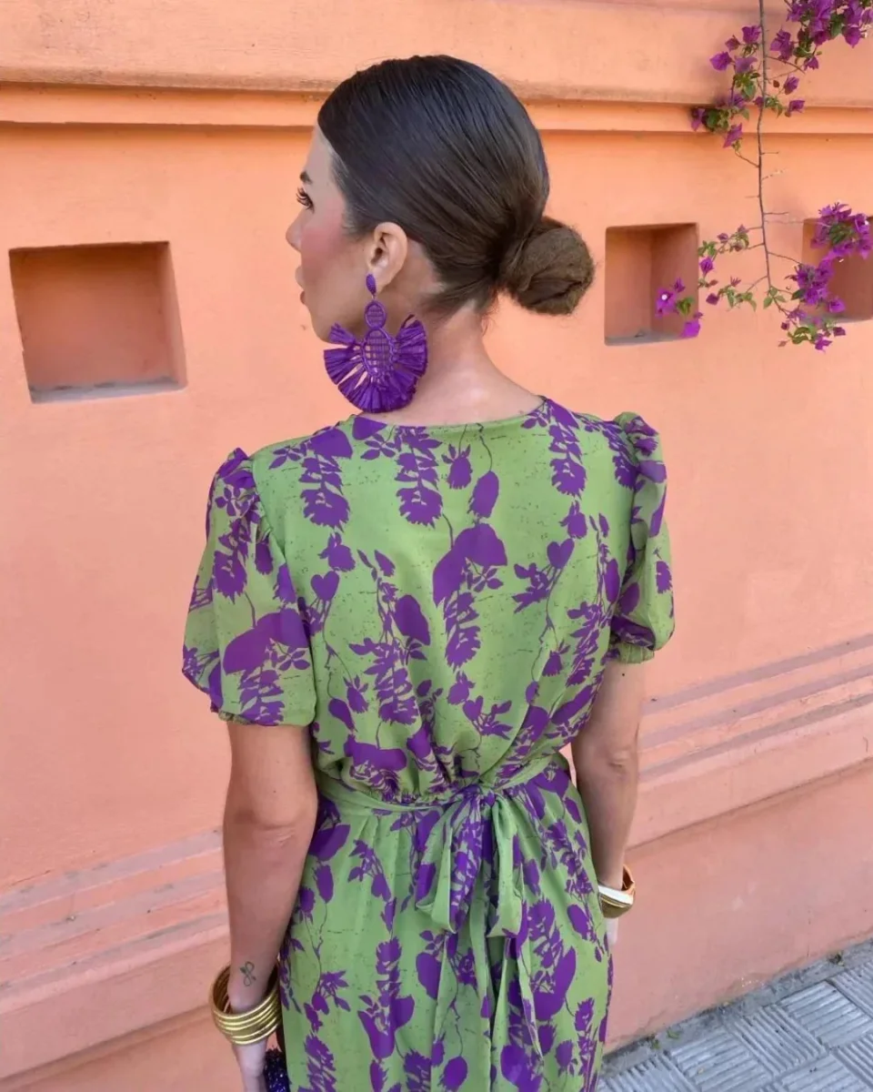 Abito Ritorto con Scollo a V - immagine 4