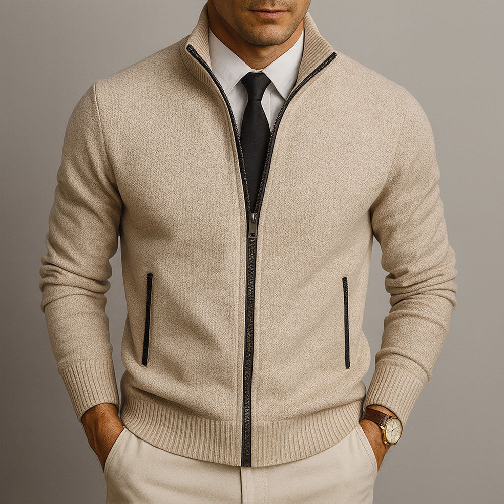 Jake – Cardigan Con Cerniera In Lana Merino - immagine 3