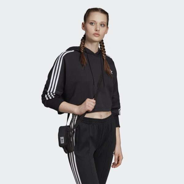 Felpa con cappuccio Adidas nero - immagine 2