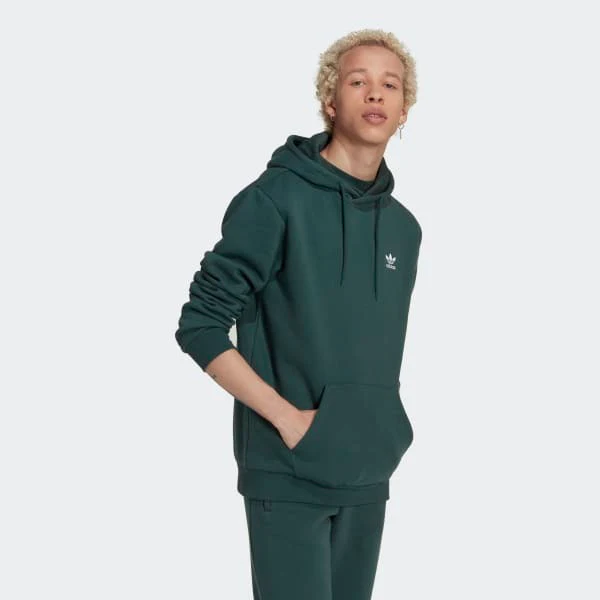 Felpa con cappuccio Adidas verde - immagine 4