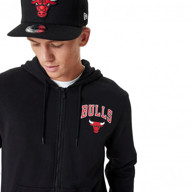 Giacca Chicago Bulls con cappuccio New Era nero - immagine 3