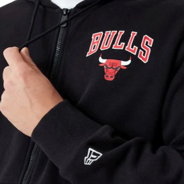 Giacca Chicago Bulls con cappuccio New Era nero - immagine 6