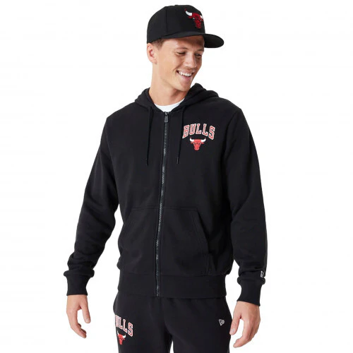 Giacca Chicago Bulls con cappuccio New Era nero - immagine 2
