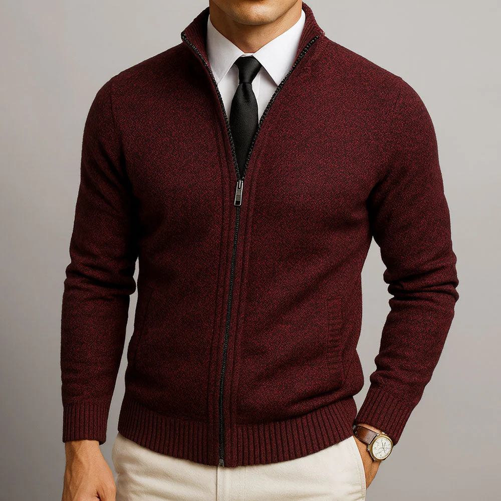 Jake – Cardigan Con Cerniera In Lana Merino - immagine 4