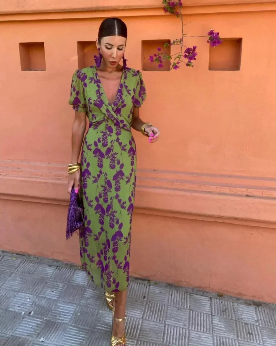 Abito Ritorto con Scollo a V - immagine 5