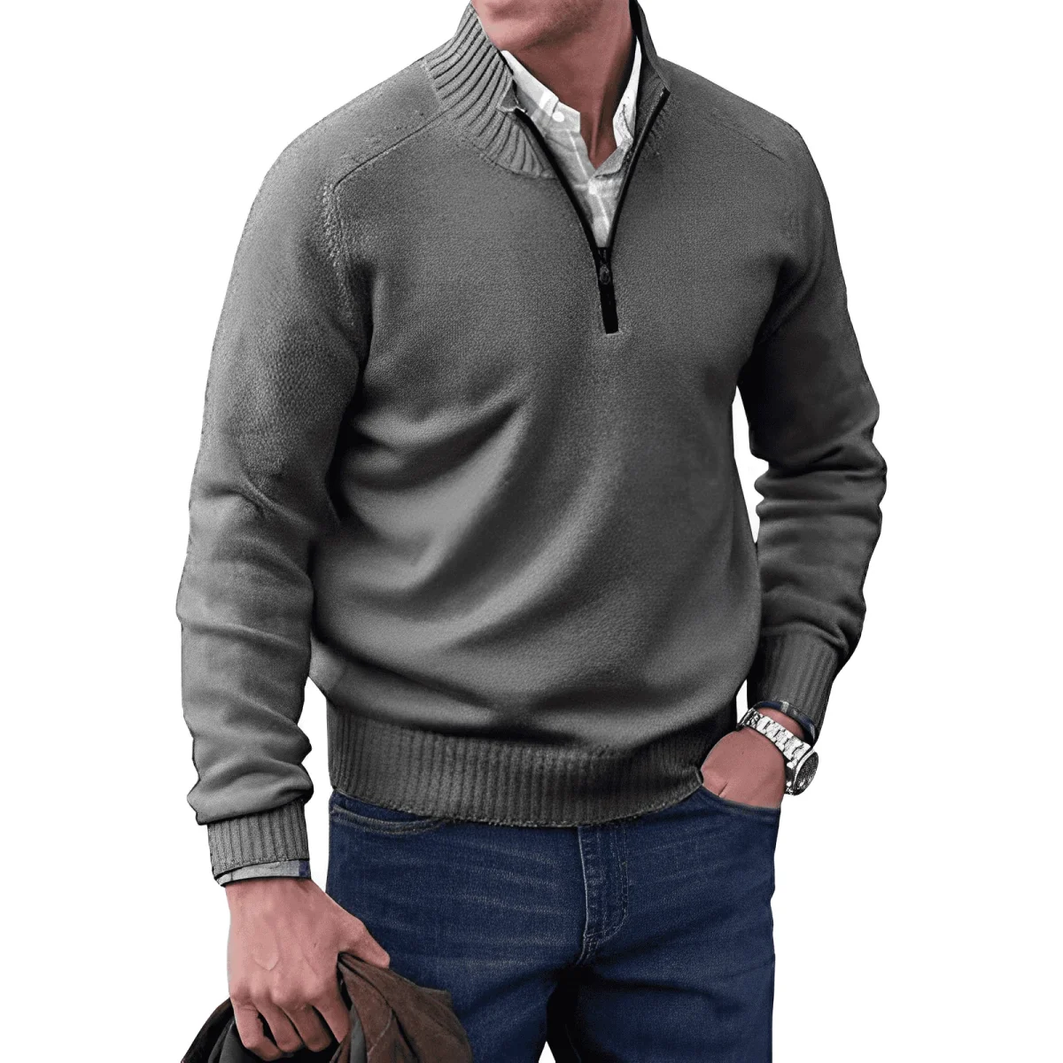 Jones | Elegante Maglione Con Zip - immagine 5