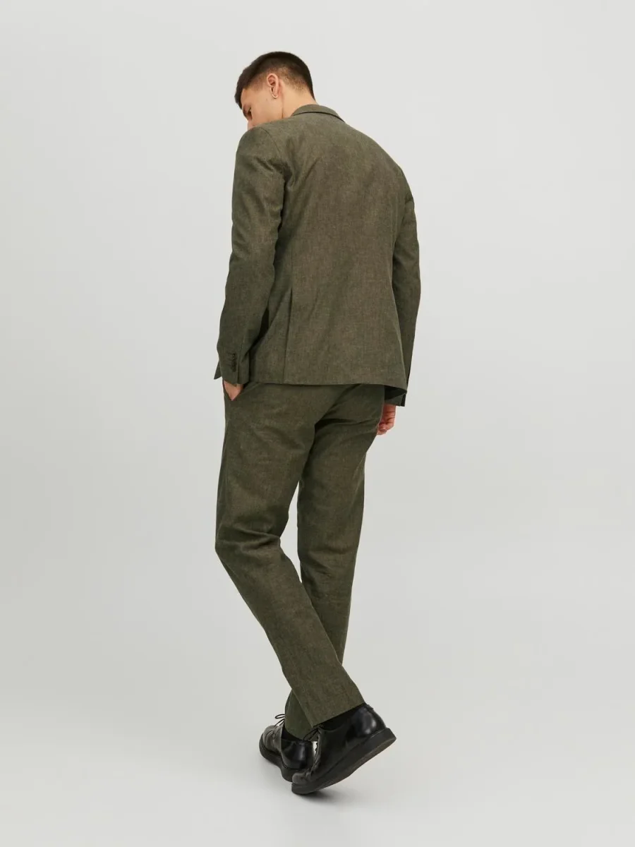 Pantaloni Slim in lino Jack&Jones verde - immagine 4