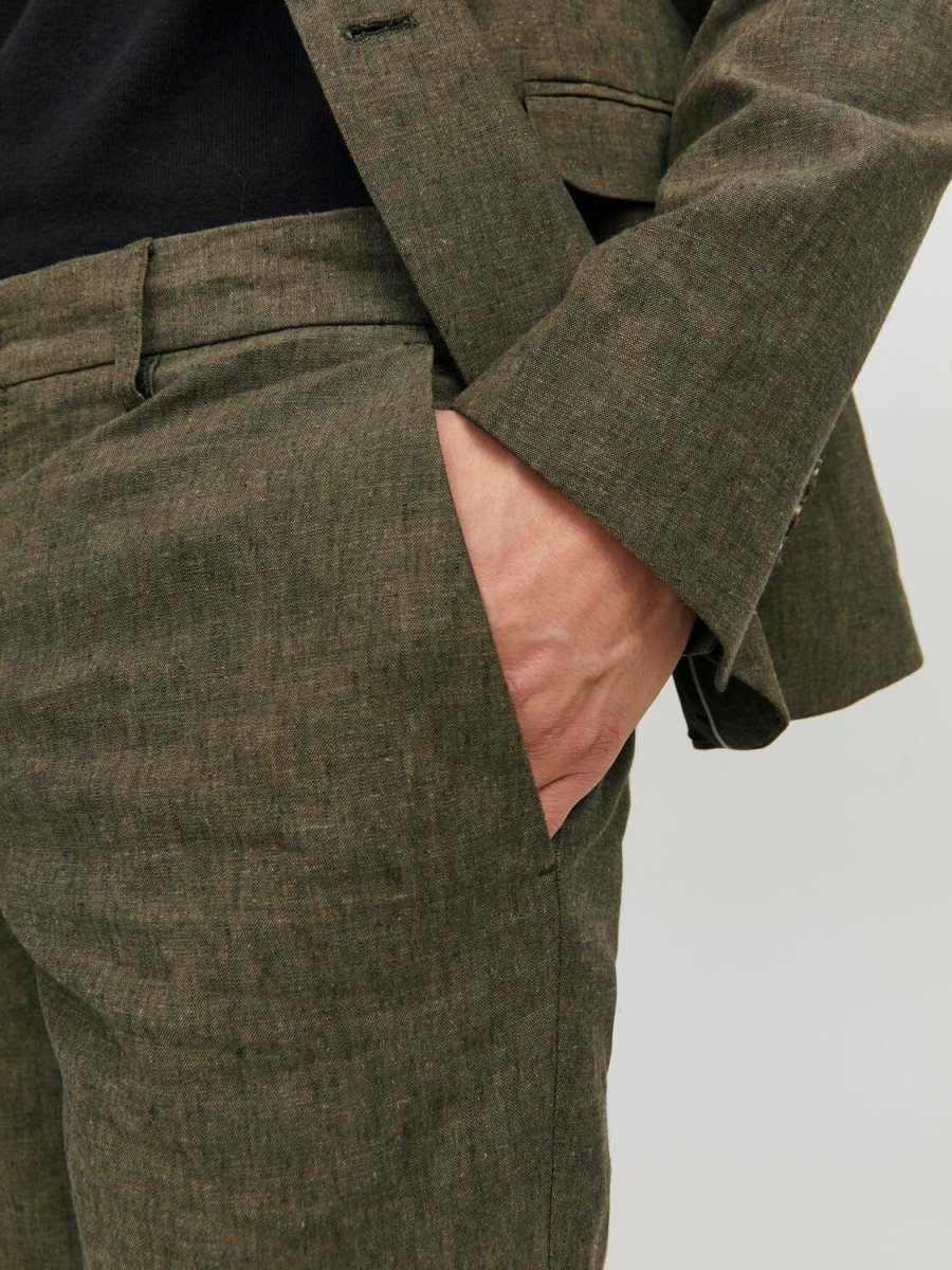 Pantaloni Slim in lino Jack&Jones verde - immagine 6