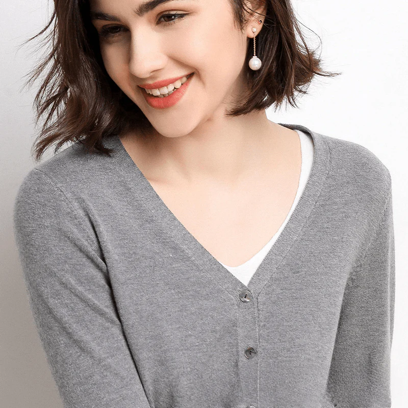 Carlotta | Cardigan In Cotone Artigianale - immagine 5