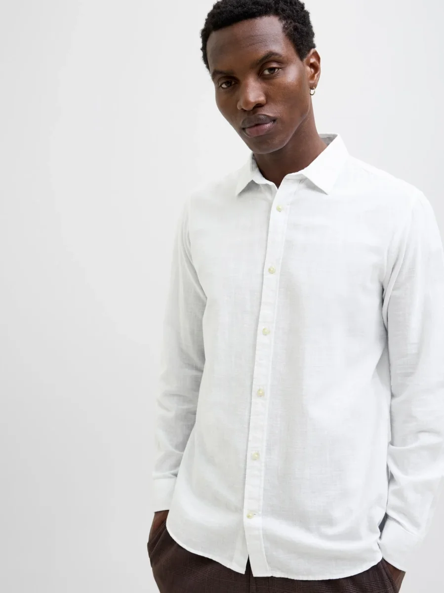 Camicia in lino Jack&Jones bianco - immagine 2