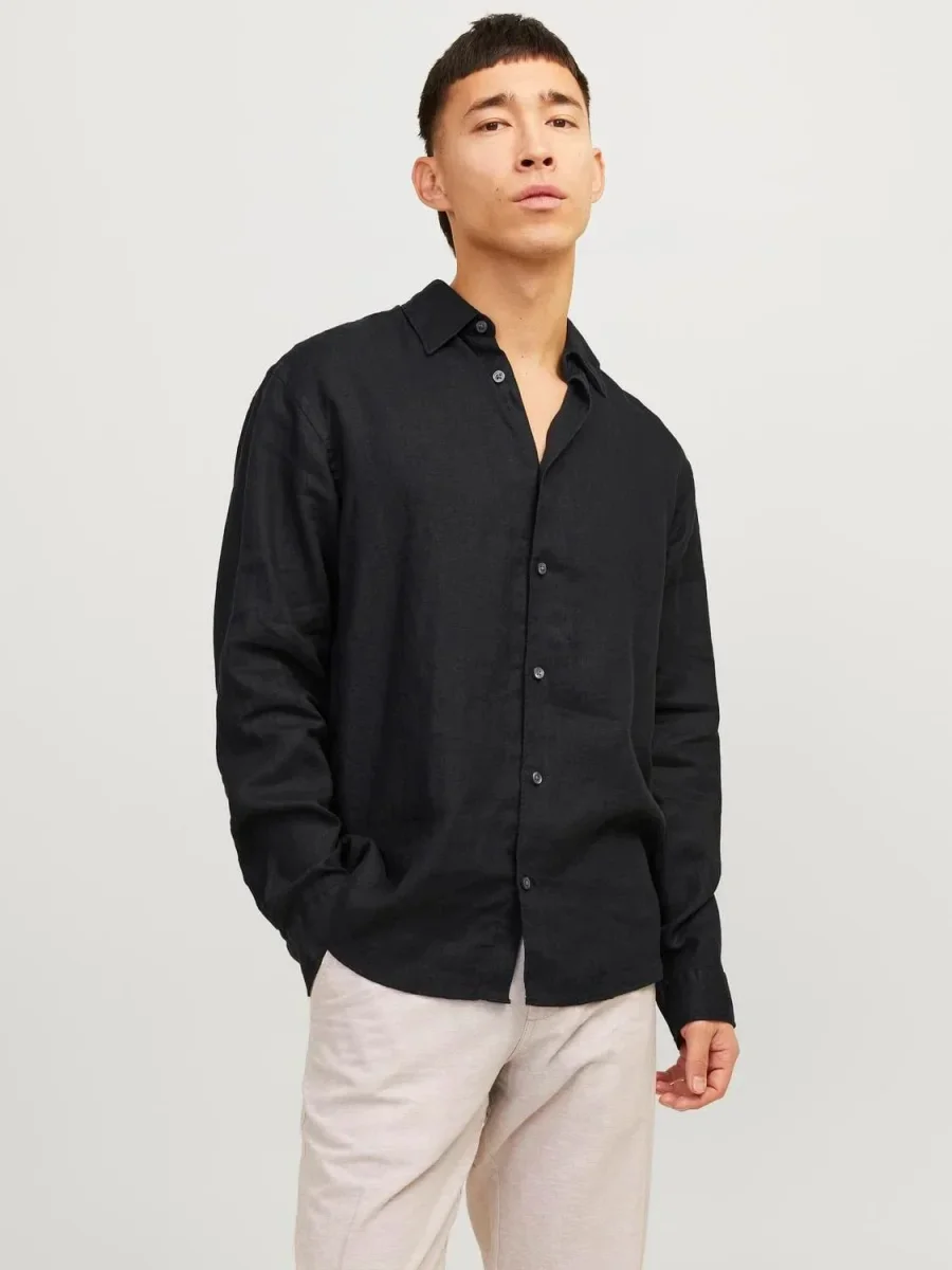 Camicia in lino Jack&Jones nero - immagine 2
