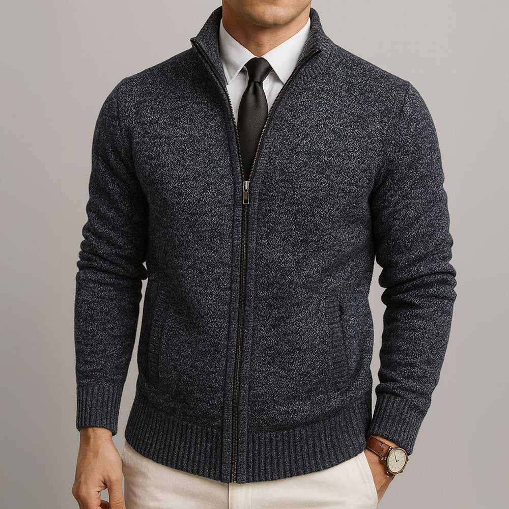 Jake – Cardigan Con Cerniera In Lana Merino - immagine 2