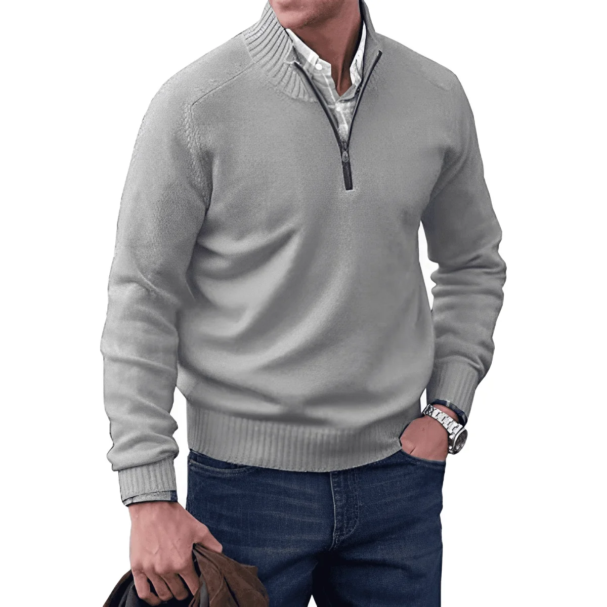 Jones | Elegante Maglione Con Zip - immagine 6