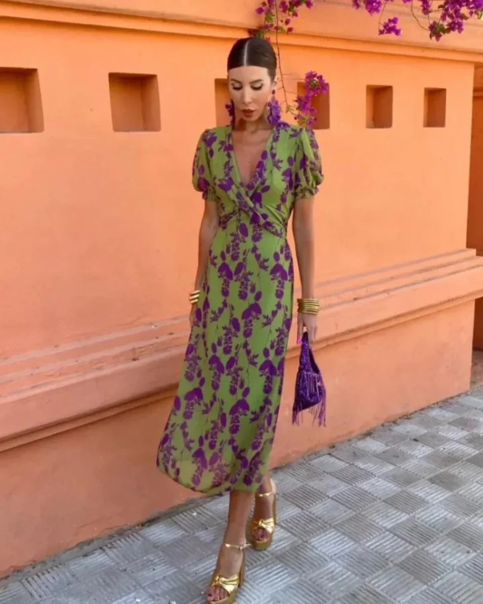 Abito Ritorto con Scollo a V - immagine 7