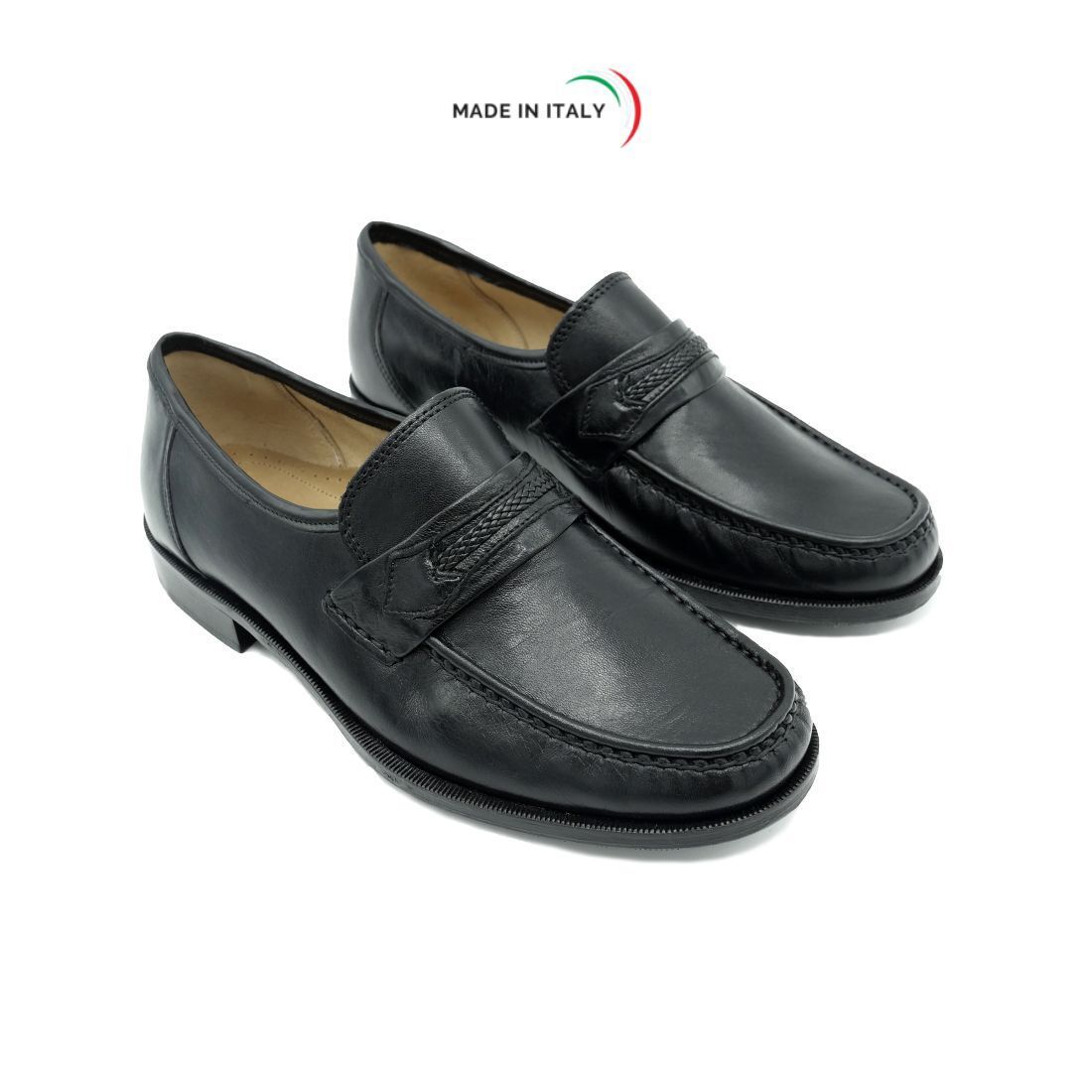 Mocassino da Uomo in pelle Colore Nero - immagine 3