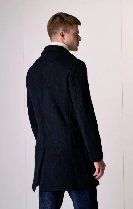 CAPPOTTO MONOPETTO CON FODERA INTERNA E POCHETTE IN TESSUTO - V2 - immagine 6