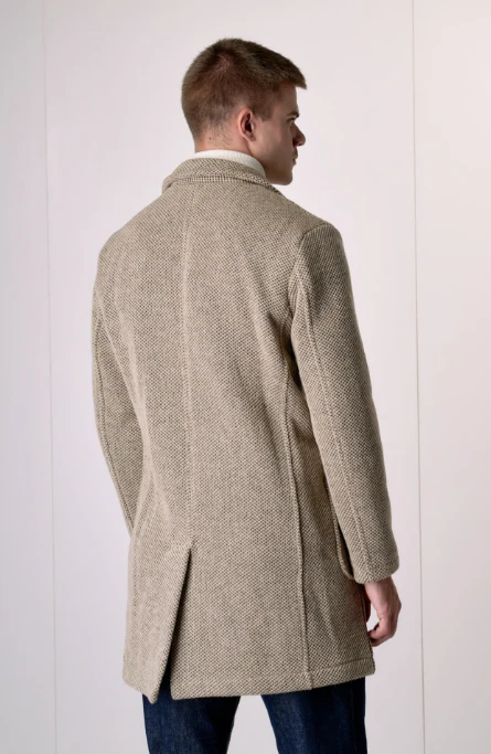 CAPPOTTO MONOPETTO CON FODERA INTERNA E POCHETTE IN TESSUTO - V2 - immagine 4