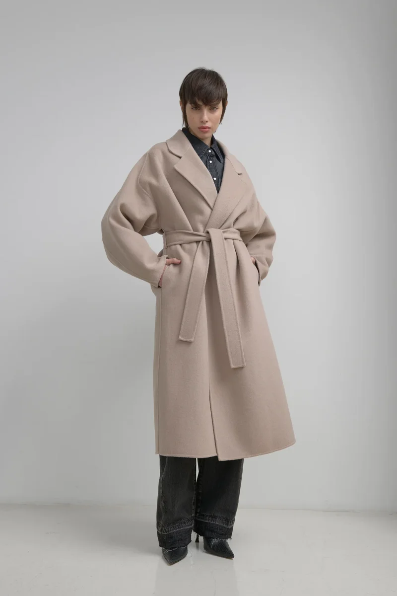 CAPPOTTO VESTAGLIA IN DRAP DI LANA - SO ALLURE - immagine 2