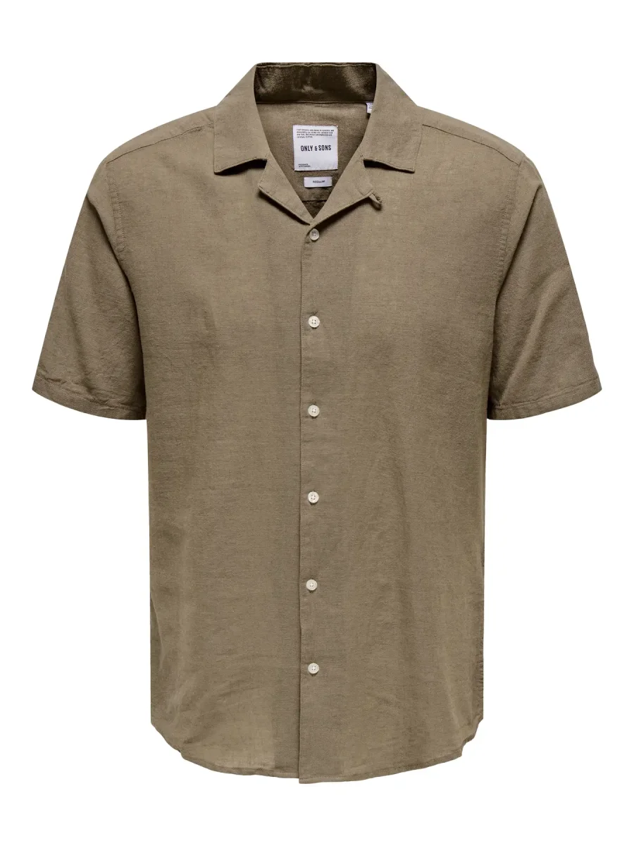 CAMICIA MISTO LINO MANICA CORTA - ONLY&SONS - immagine 7