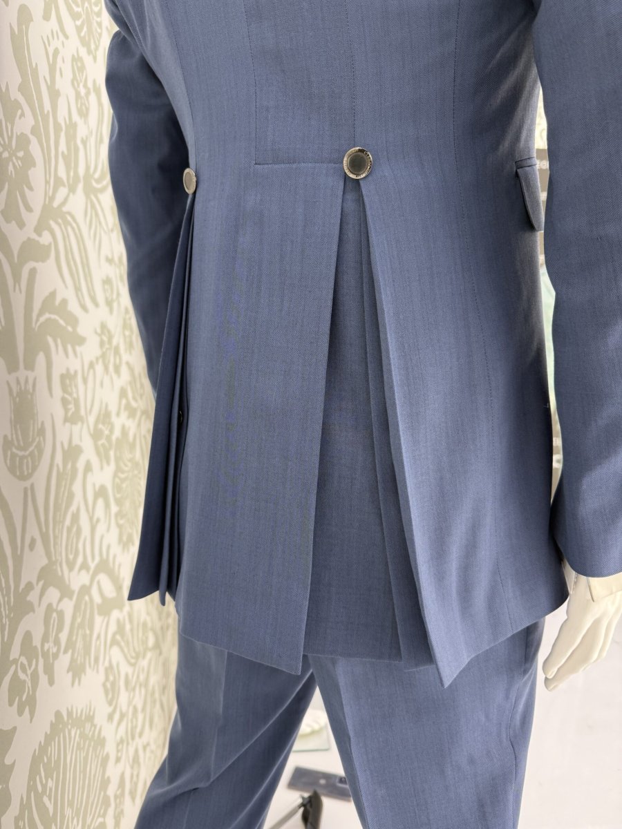 Giacca da cerimonia sposo uomo color azzurro cielo abito Cormac McCarthy - immagine 4