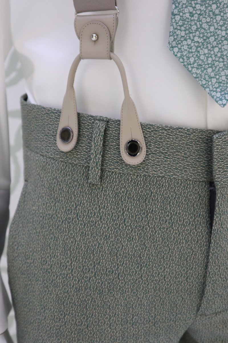 Pantalone da uomo e da sposo color verde salvia Albert Camus - immagine 3