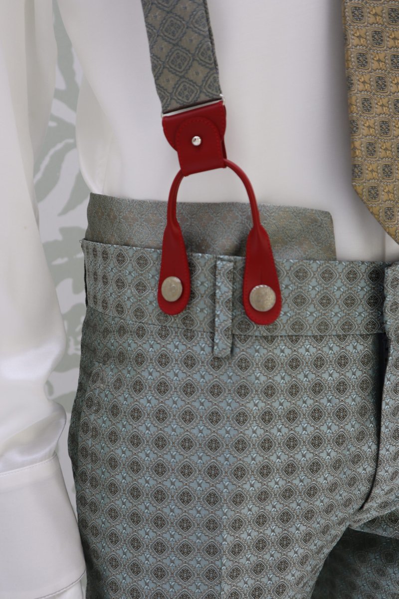 Pantalone da uomo e da sposo color verde salvia abito Milan Kundera - immagine 3