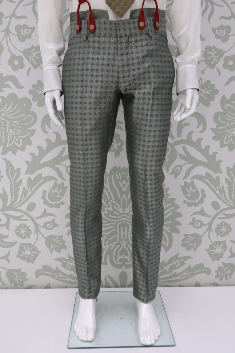 Pantalone da uomo e da sposo color verde salvia abito Milan Kundera - immagine 2