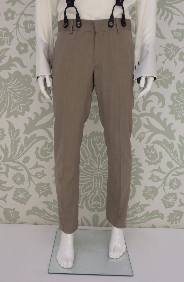 Pantalone da uomo e da sposo color nocciola sabbia Thomas Mann - immagine 2