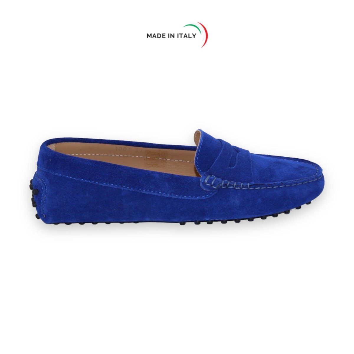 Mocassino Gommino da Donna in camoscio colore Blu Elettrico - immagine 2