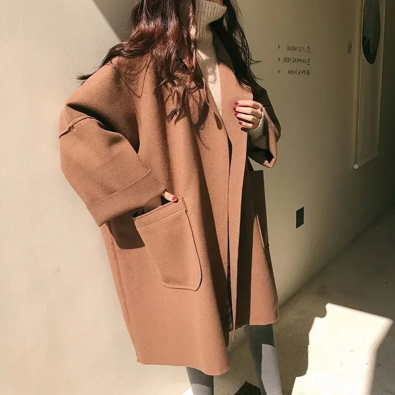 Elegante Trench Oversize In Lana - immagine 4