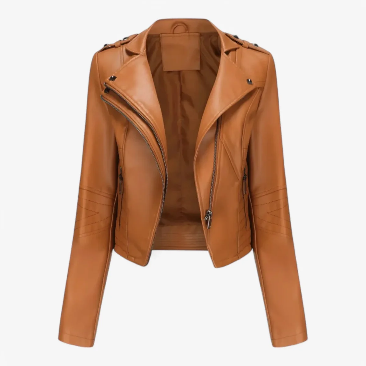 Emma | Giacca Cropped Da Donna Dallo Stile Biker Elegante - immagine 2
