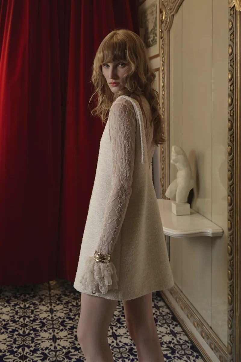 ABITO IN BOUCLÉ CON SCOLLO A V - SO ALLURE - immagine 3