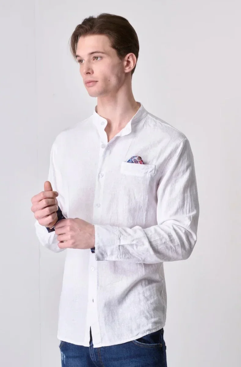 CAMICIA COREANA LINO - V2 - immagine 2