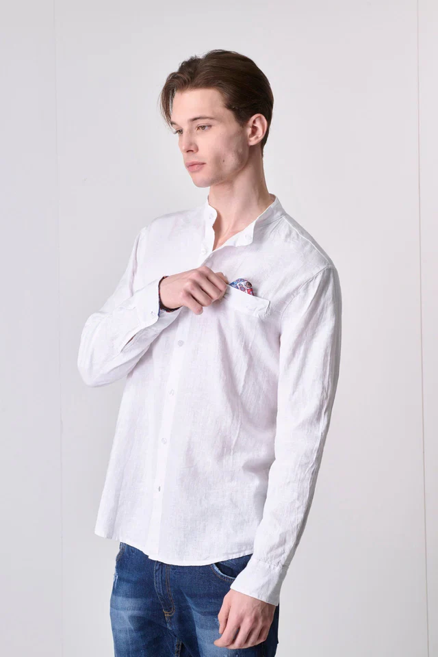 CAMICIA COREANA LINO - V2 - immagine 3