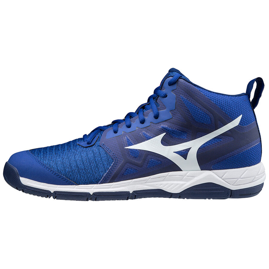 SHOE WAVE SUPERSONIC MID REFLEXBLUEC/WHITE/DIVAPIN MIZUNO scarpa da pallavolo - immagine 2