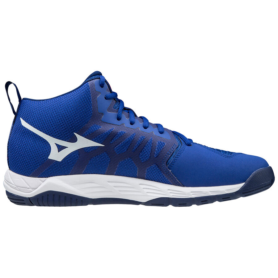 SHOE WAVE SUPERSONIC MID REFLEXBLUEC/WHITE/DIVAPIN MIZUNO scarpa da pallavolo - immagine 4