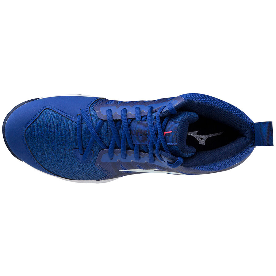 SHOE WAVE SUPERSONIC MID REFLEXBLUEC/WHITE/DIVAPIN MIZUNO scarpa da pallavolo - immagine 5
