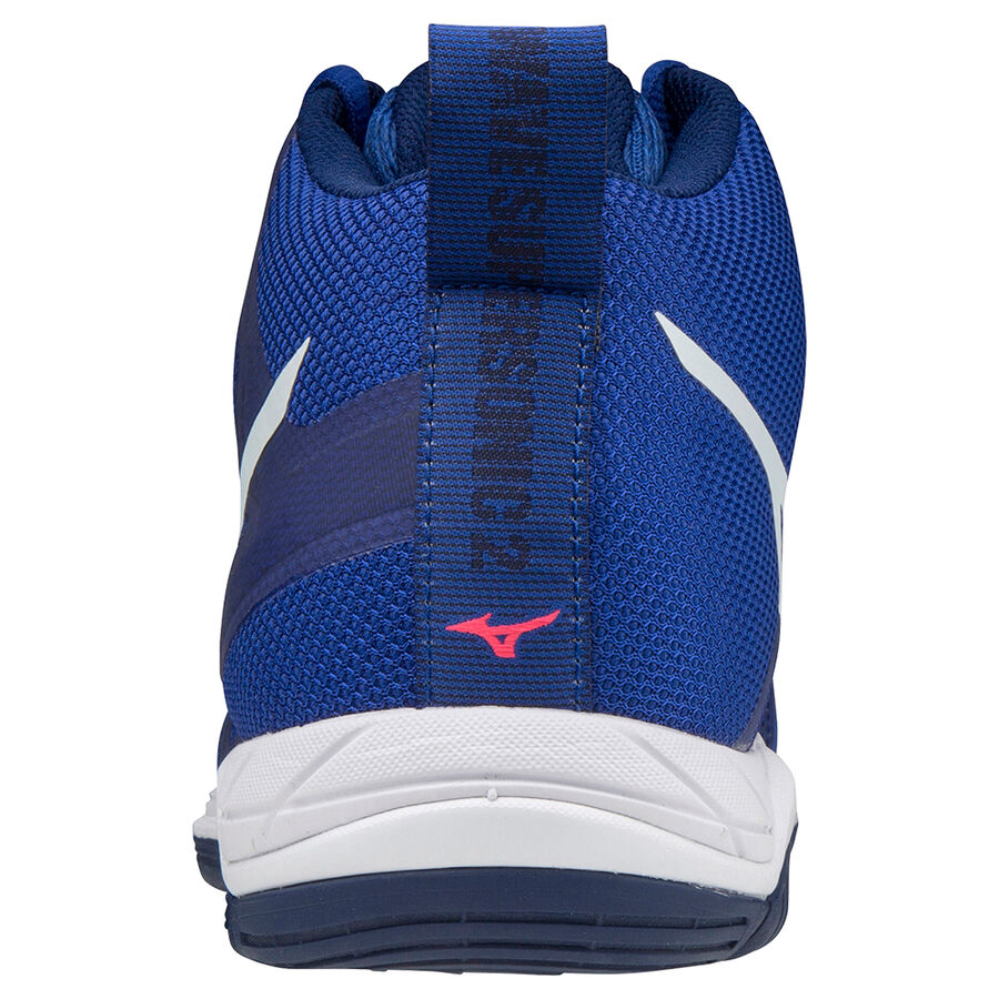 SHOE WAVE SUPERSONIC MID REFLEXBLUEC/WHITE/DIVAPIN MIZUNO scarpa da pallavolo - immagine 6