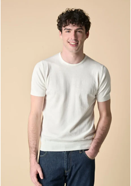 T-SHIRT IN MAGLIERIA PURO COTONE - V2 - immagine 2