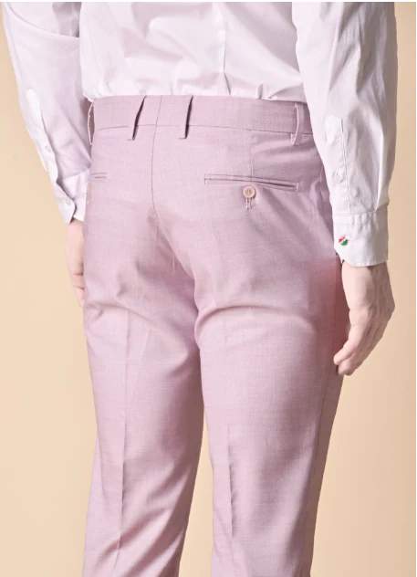 PANTALONE ALTA SARTORIA FIAMMATA ROSA CIPRIA - V2 - immagine 3