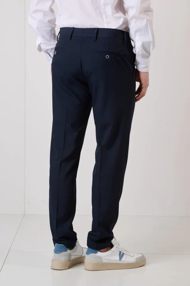 PANTALONE DI ALTA SARTORIA CON BOTTONE INTERAMENTE FODERATO IN TESSUTO - V2 - immagine 6