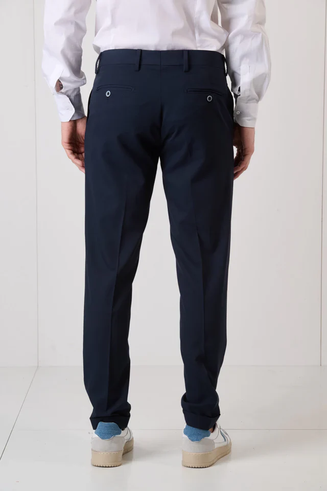 PANTALONE DI ALTA SARTORIA CON BOTTONE INTERAMENTE FODERATO IN TESSUTO - V2 - immagine 7