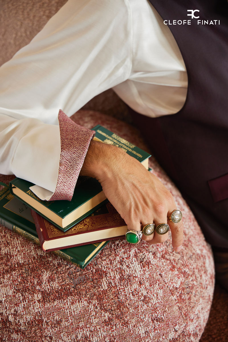 Abito da sposo crema bordeaux CARLO EMILIO GADDA - immagine 3