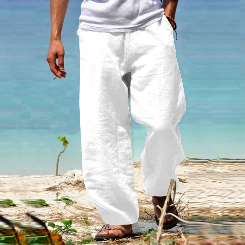 Riviera | Pantaloni In Lino Da Uomo - immagine 6
