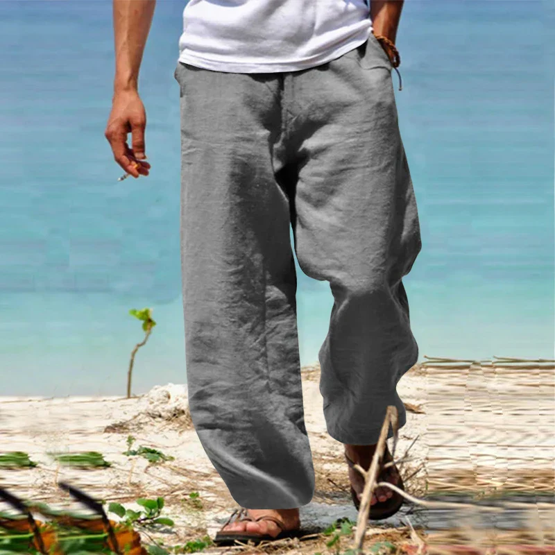 Riviera | Pantaloni In Lino Da Uomo - immagine 5