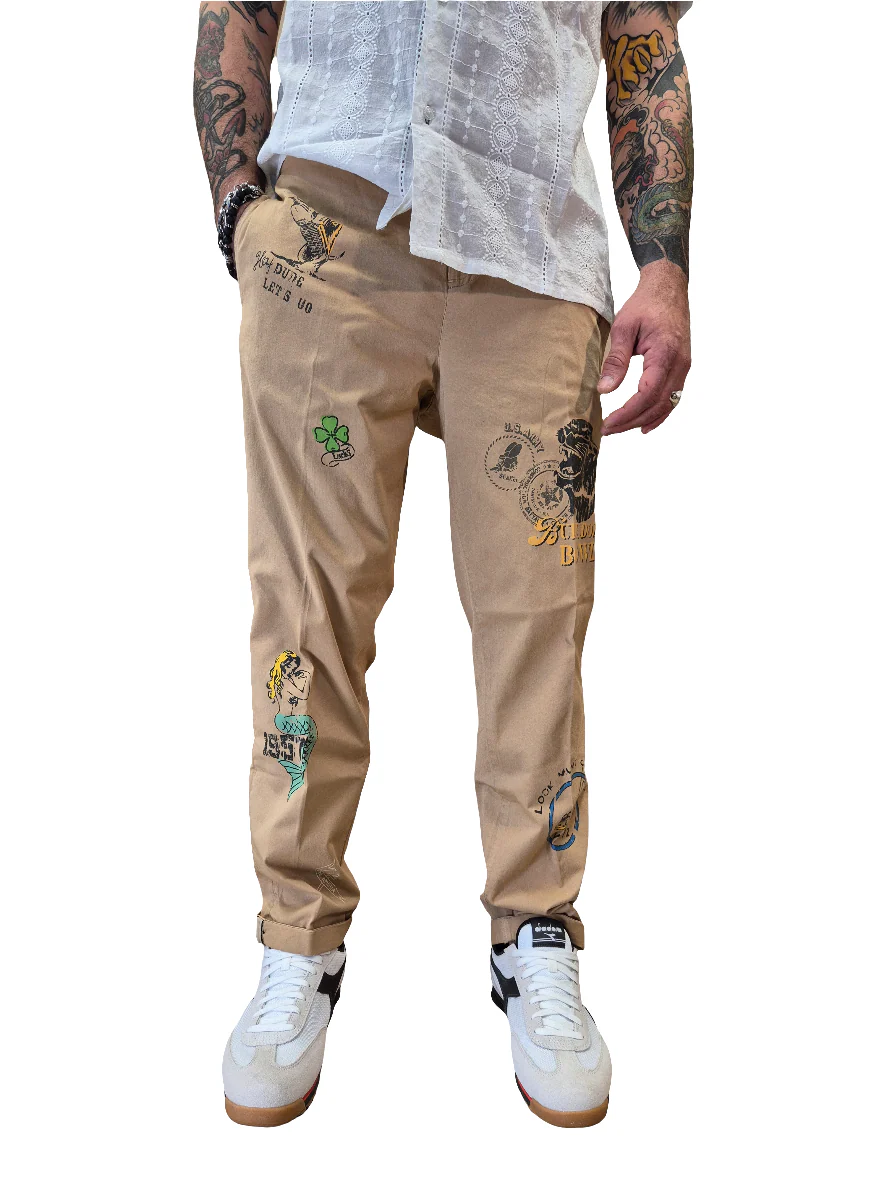 ANCON PANTALONE CON STAMPE - CLARK - immagine 2