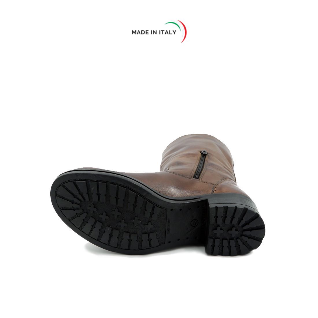 Stivale da Donna in pelle colore Cuoio - immagine 6